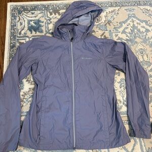 Columbia Women's Purple Hooded Windbreaker Jacket